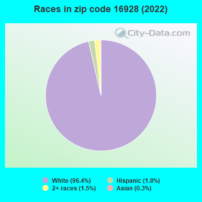 Races in zip code 16928 (2022)