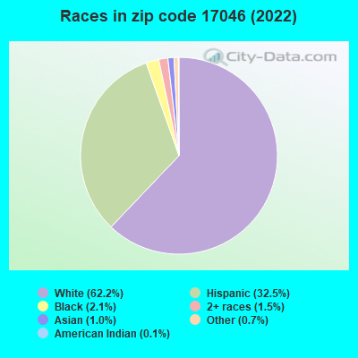 Races in zip code 17046 (2022)