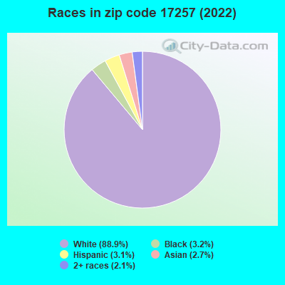 Races in zip code 17257 (2022)