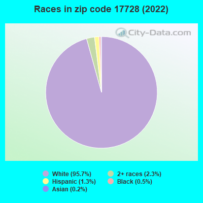 Races in zip code 17728 (2022)