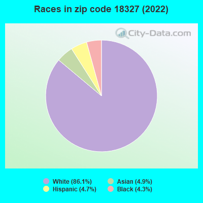 Races in zip code 18327 (2022)
