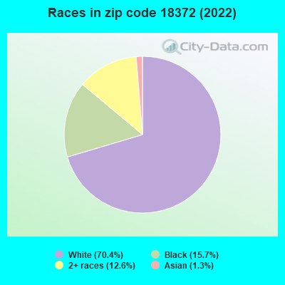 Races in zip code 18372 (2022)