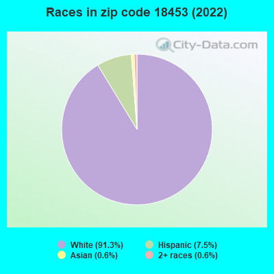 Races in zip code 18453 (2022)