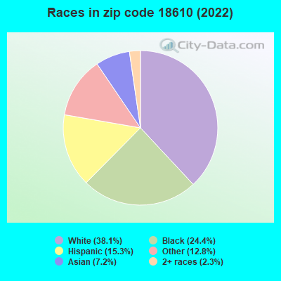Races in zip code 18610 (2022)