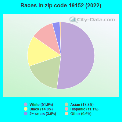 Races in zip code 19152 (2022)