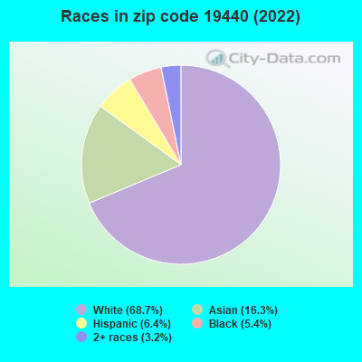 Races in zip code 19440 (2022)