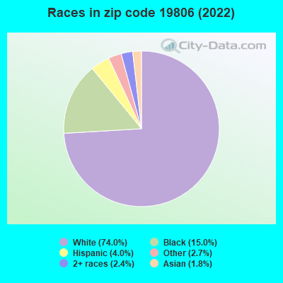 Races in zip code 19806 (2022)