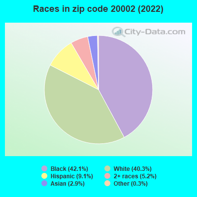 Races in zip code 20002 (2022)