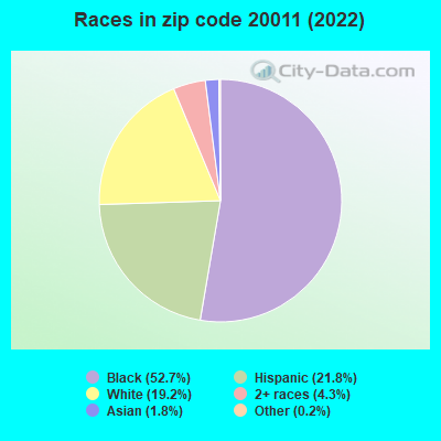 Races in zip code 20011 (2022)