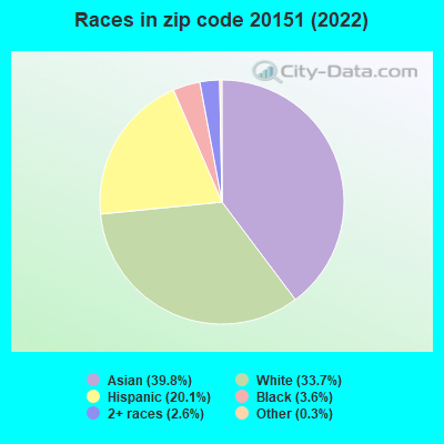 Races in zip code 20151 (2022)
