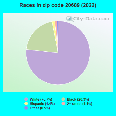 Races in zip code 20689 (2022)