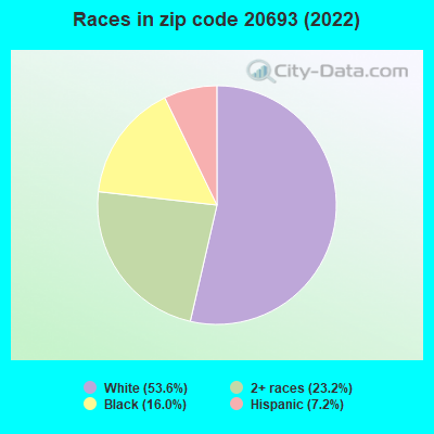 Races in zip code 20693 (2022)