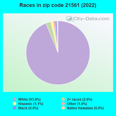 Races in zip code 21561 (2022)