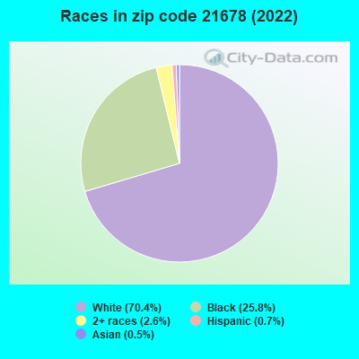 Races in zip code 21678 (2022)