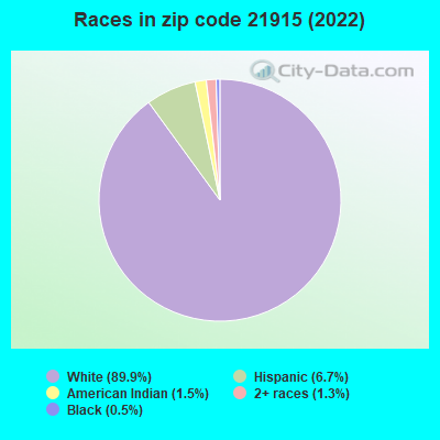 Races in zip code 21915 (2022)