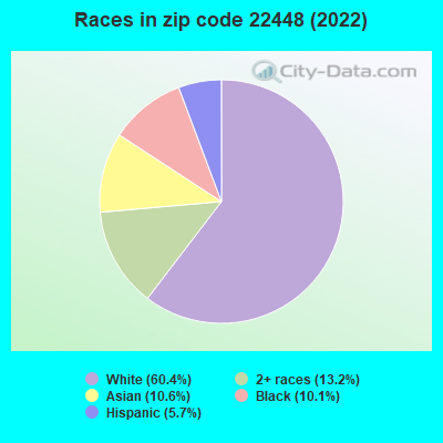Races in zip code 22448 (2022)