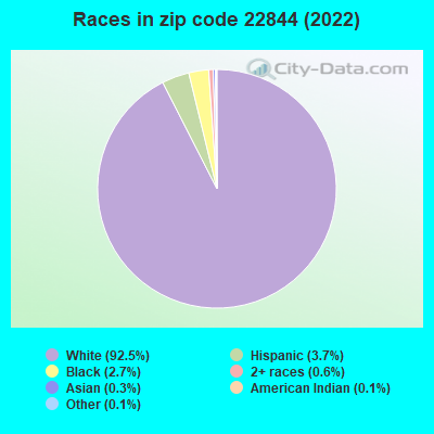 Races in zip code 22844 (2022)