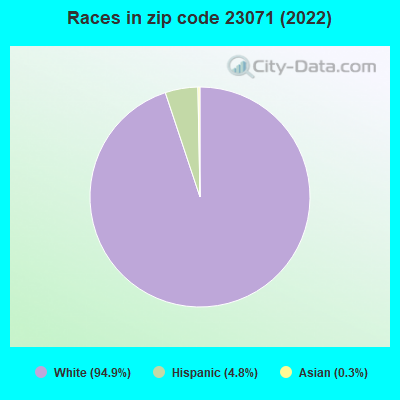Races in zip code 23071 (2022)