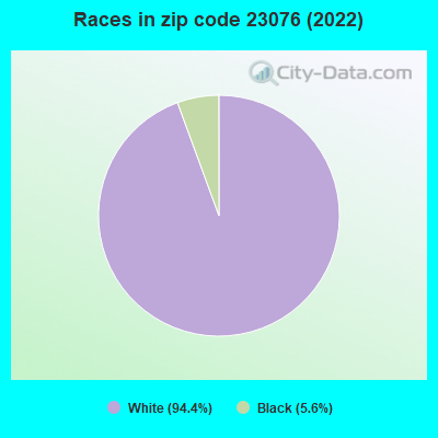 Races in zip code 23076 (2022)