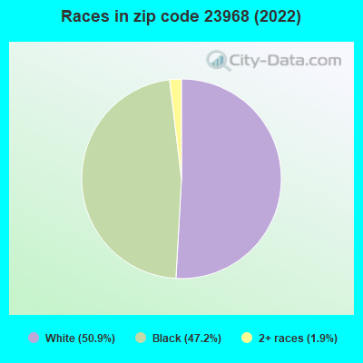 Races in zip code 23968 (2022)