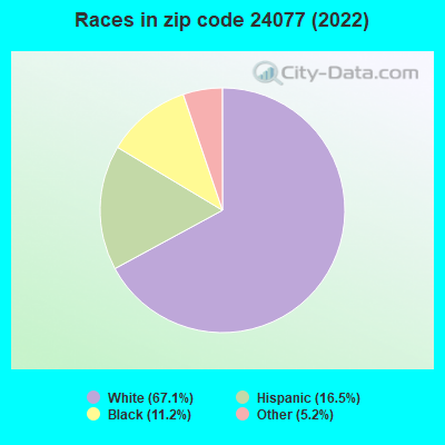 Races in zip code 24077 (2022)