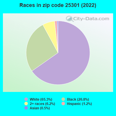 Races in zip code 25301 (2022)