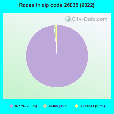 Races in zip code 26035 (2022)