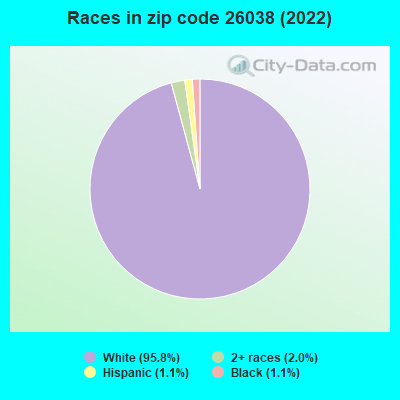 Races in zip code 26038 (2022)