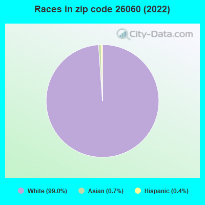 Races in zip code 26060 (2022)