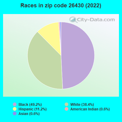 Races in zip code 26430 (2022)