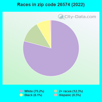 Races in zip code 26574 (2022)