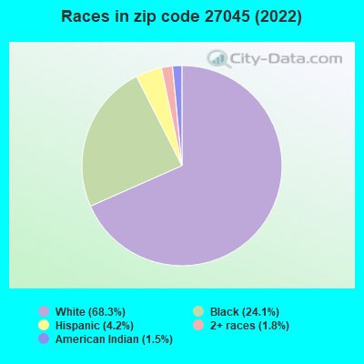 Races in zip code 27045 (2022)