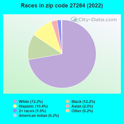 Races in zip code 27284 (2022)
