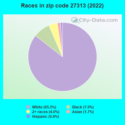 Races in zip code 27313 (2022)