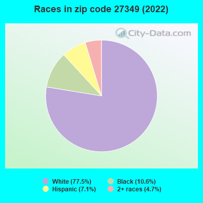 Races in zip code 27349 (2022)