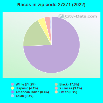 Races in zip code 27371 (2022)