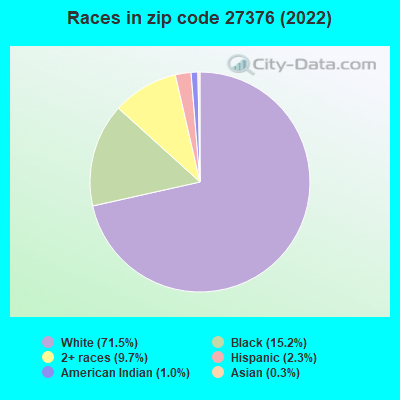 Races in zip code 27376 (2022)