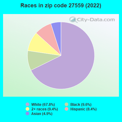 Races in zip code 27559 (2022)