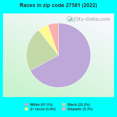 Races in zip code 27581 (2022)