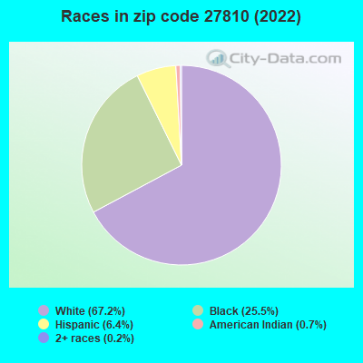 Races in zip code 27810 (2022)