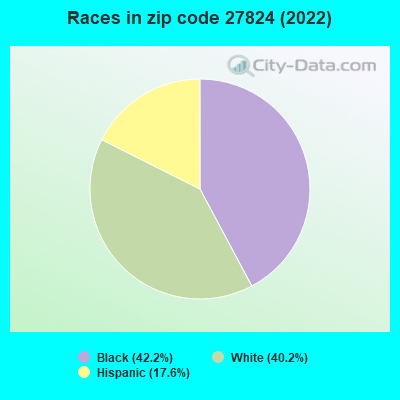 Races in zip code 27824 (2022)