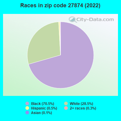 Races in zip code 27874 (2022)