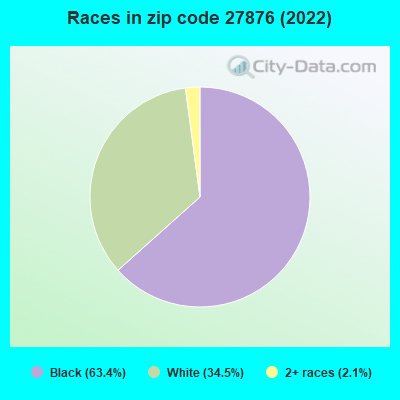 Races in zip code 27876 (2022)