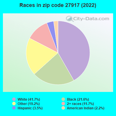 Races in zip code 27917 (2022)