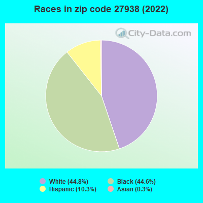 Races in zip code 27938 (2022)