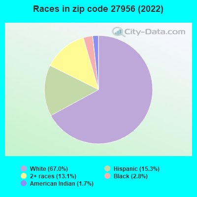 Races in zip code 27956 (2022)