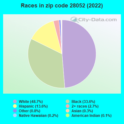 Races in zip code 28052 (2019)