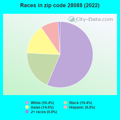 Races in zip code 28088 (2022)