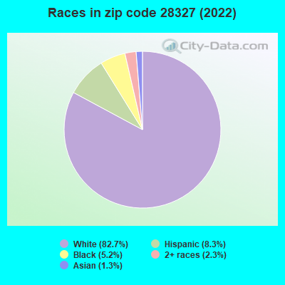 Races in zip code 28327 (2022)