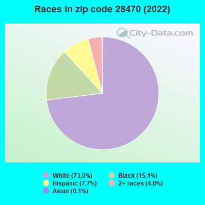 Races in zip code 28470 (2022)